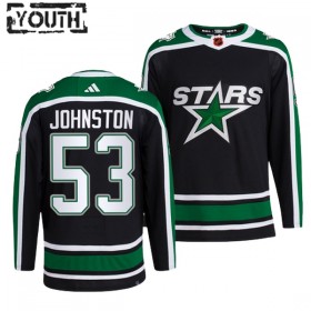 Dallas Stars Trikot Wyatt Johnston 53 Adidas 2022-23 Schwarz Reverse Retro 2.0 Authentic - Kinder